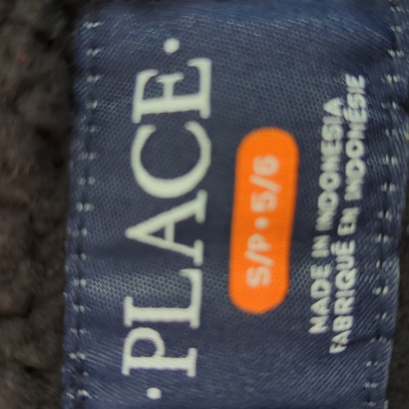 Boys Size Small Children's Place Black Sherpa Lined Hood Zip Sweatshirt - Picture 5 of 9
